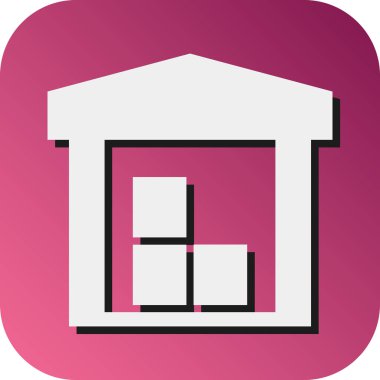 Kişisel ve ticari kullanım için Depo Vektörü Glyph Gradyan Arkaplan Simgesi