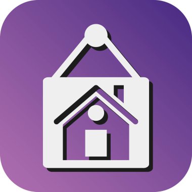 Kişisel ve Ticari Kullanım İçin Kiralık Vektör Glyph Gradyan Arkaplan Simgesi