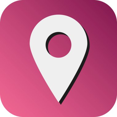 Kişisel ve ticari kullanım için konum Vektörü Glyph Gradyan Arkaplan Simgesi