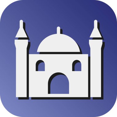 Kişisel ve Ticari Kullanım İçin Cami Vektörü Gradyan Arkaplan Simgesi