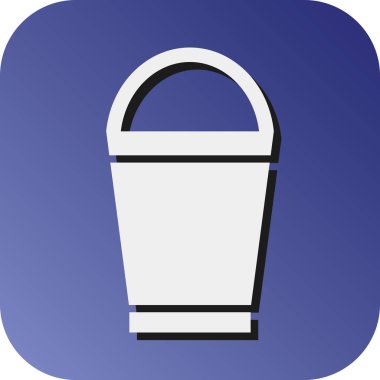 Kişisel ve Ticari Kullanım için Kova Vektörü Glyph Gradyan Arkaplan Simgesi