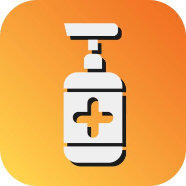 Kişisel ve Ticari Kullanım İçin El Temizleyici Vektörü Gradyan Arkaplan Simgesi