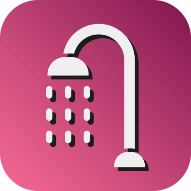 Kişisel ve ticari kullanım için Duş Vektörü Glyph Gradyan Arkaplan Simgesi