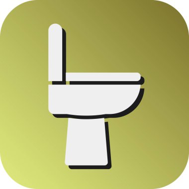 Kişisel ve ticari kullanım için Tuvalet Vektörü Kabartma Gradyan Arkaplan Simgesi