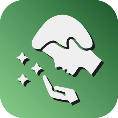 Kişisel ve ticari kullanım için yüz temizleme vektörü Glyph Gradyan Arkaplan Simgesi