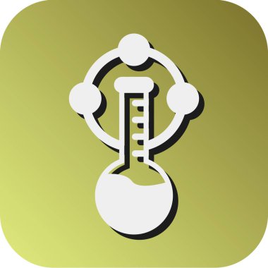 Kişisel ve ticari kullanım için Kimya Vektörü Glyph Gradyan Arkaplan Simgesi