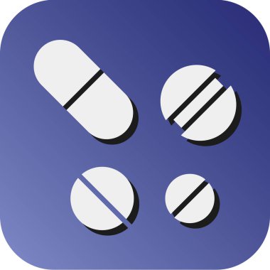 Kişisel ve ticari kullanım için hap Vektörü Kabartma Gradyan Arkaplan Simgesi