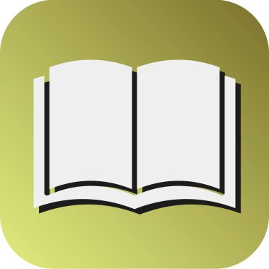 Kişisel ve ticari kullanım için Kitap Vektörü Glyph Gradyan Arkaplan Simgesi