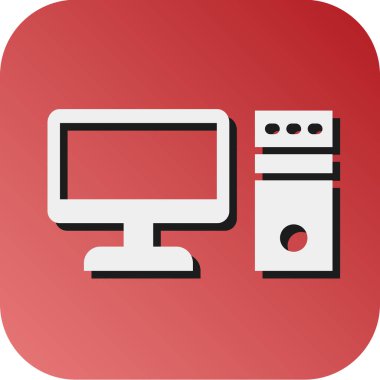 Kişisel ve Ticari Kullanım İçin Bilgisayar Vektörü Glyph Gradyan Arkaplan Simgesi