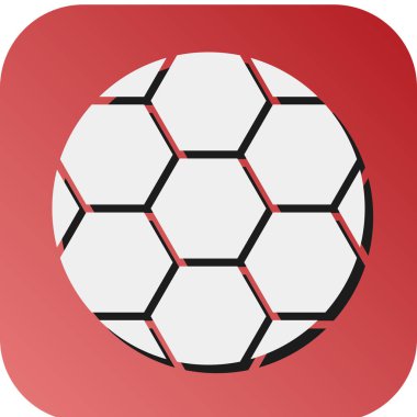 Kişisel ve ticari kullanım için Futbol Vektörü Glyph Gradyan Arkaplan Simgesi