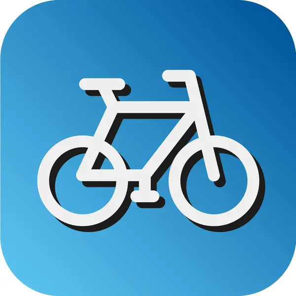 Bicycle Vector Glyph Gradient Background Icon Personal Commercial Use — Stock Vector