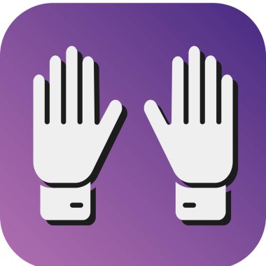 Kişisel ve Ticari Kullanım İçin Kaleci Eldiven Vektörü Glyph Gradyan Arkaplan Simgesi