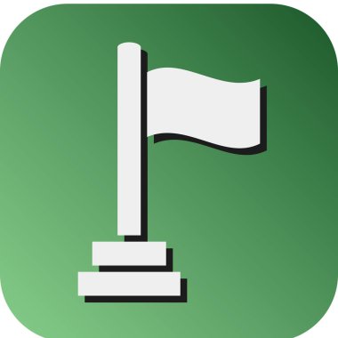 Kişisel ve Ticari Kullanım için Bayrak Vektörü Glyph Gradyan Arkaplan Simgesi