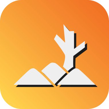 Kişisel ve ticari kullanım için Çöl Vektörü Glyph Gradyan Arkaplan Simgesi