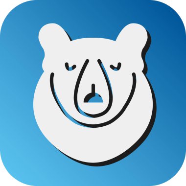 Kişisel ve ticari kullanım için Kutup Ayısı Vektör Gradyan Arkaplan Simgesi