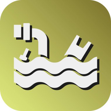 Kişisel ve ticari kullanım için Su Kirliliği Vektörü Gradyan Arkaplan Simgesi