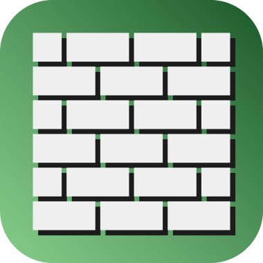 Kişisel ve ticari kullanım için Brick Wall Vector Glyph Gradyan Arkaplan Simgesi