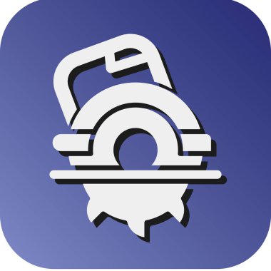 Kişisel ve Ticari Kullanım İçin Dairesel Testere Vektörü Gradyan Arkaplan Simgesi