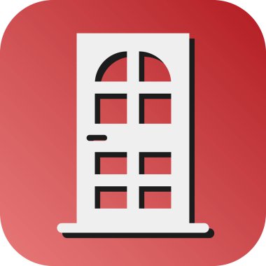 Kişisel ve ticari kullanım için Kapı Vektörü Glyph Gradyan Arkaplan Simgesi