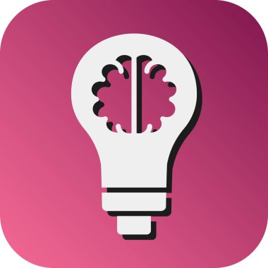 Kişisel ve ticari kullanım için Fikir Vektörü Glyph Gradyan Arkaplan Simgesini Al