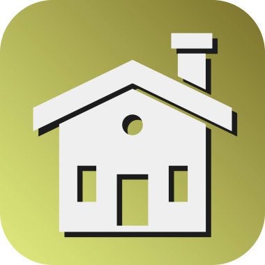 Kişisel ve Ticari Kullanım İçin Ev Vektörü Glyph Gradyan Arkaplan Simgesi