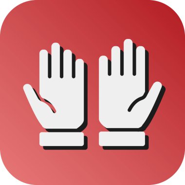 Kişisel ve Ticari Kullanım İçin Koruyucu Eldiven Vektörü Gradyan Arkaplan Simgesi