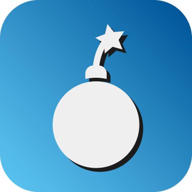 Kişisel ve ticari kullanım için Bomba Vektörü Glyph Gradyan Arkaplan Simgesi