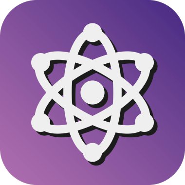 Kişisel ve Ticari Kullanım için Nucleus Vektörü Glyph Gradyan Arkaplan Simgesi