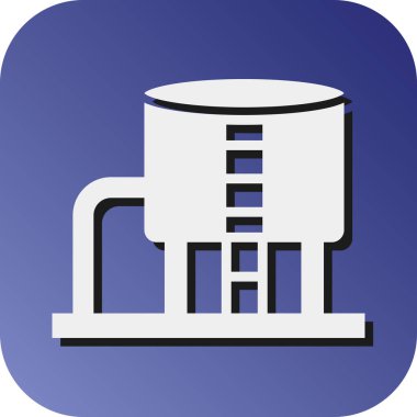 Kişisel ve ticari kullanım için Petrol Tankı Vektörü Gradyan Arkaplan Simgesi