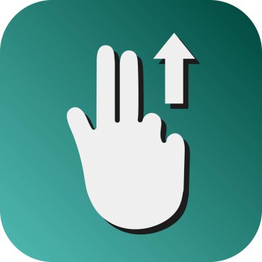 Kişisel ve ticari kullanım için Vektör Gradyan Arkaplan Simgesini Yukarı Kaydır