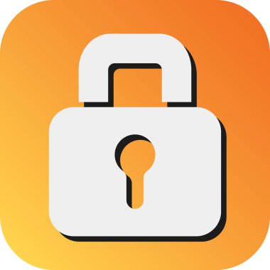 Kişisel ve Ticari Kullanım için Vektör Kabartma Gradyan Arkaplan Simgesini Kilitle