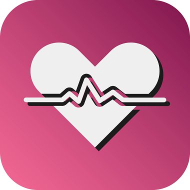 Kişisel ve ticari kullanım için Kalp atışı Vektörü Glyph Gradyan Arkaplan Simgesi