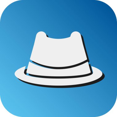 Kişisel ve ticari kullanım için Şapka Vektörü Glyph Gradyan Arkaplan Simgesi