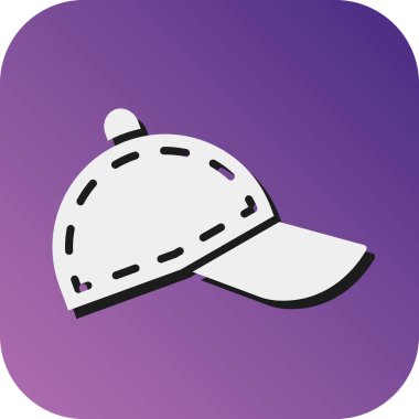 Kişisel ve ticari kullanım için Cap Vektörü Glyph Gradyan Arkaplan Simgesi