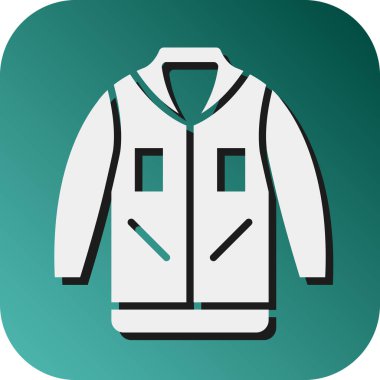 Kişisel ve Ticari Kullanım İçin Ceket Vektörü Glyph Gradyan Arkaplan Simgesi