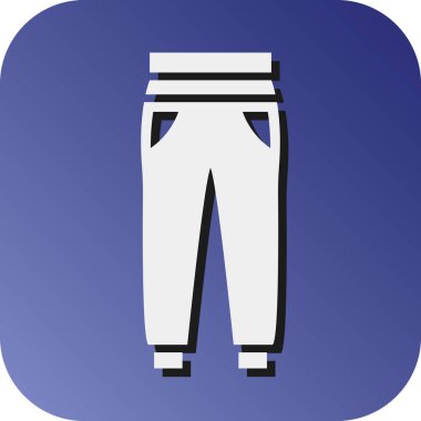 Kişisel ve Ticari Kullanım İçin Pantolon Vektörü Glyph Gradyan Arkaplan Simgesi