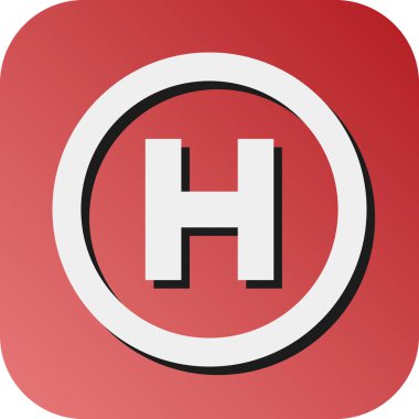 Kişisel ve ticari kullanım için Helipad Vektör Gradyan Arkaplan Simgesi
