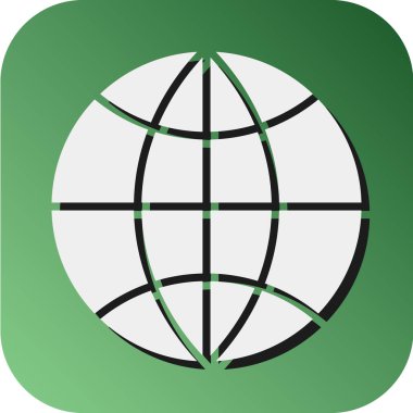 Kişisel ve Ticari Kullanım İçin Coğrafi Küre Vektör Gradyan Arkaplan Simgesi