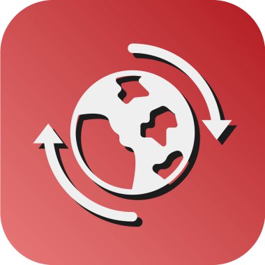 Kişisel ve ticari kullanım için Dünya Dönüşü Vektörü Gradyan Arkaplan Simgesi