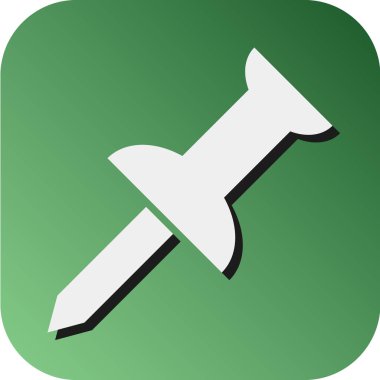 Kişisel ve ticari kullanım için Pin Vektörü Glyph Gradyan Arkaplan Simgesine bas