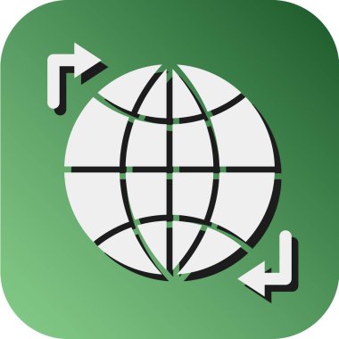 Kişisel ve Ticari Kullanım İçin Dünya Çapında Vektör Gradyan Arkaplan Simgesi