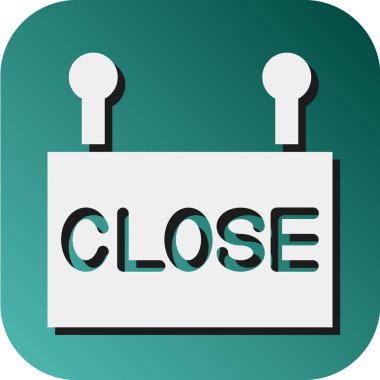 Kişisel ve ticari kullanım için Vektör Kabartma Gradyan Arkaplan Simgesini Kapat