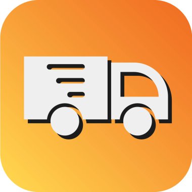 Kişisel ve ticari kullanım için Ücretsiz Teslimat Vektörü Glyph Gradyan Arkaplan Simgesi