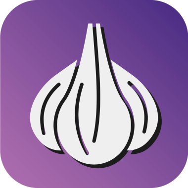 Kişisel ve Ticari Kullanım İçin Sarımsak Vektörü Gradyan Arkaplan Simgesi