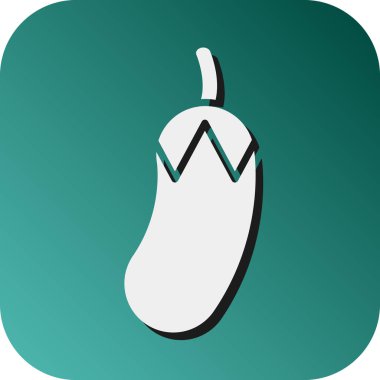 Kişisel ve Ticari Kullanım İçin Patlıcan Vektörü Glyph Gradyan Arkaplan Simgesi