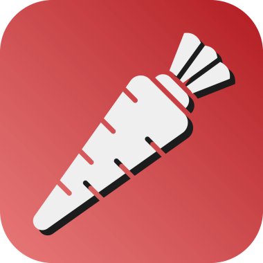 Kişisel ve ticari kullanım için Havuç Vektörü Kabartma Gradyan Arkaplan Simgesi