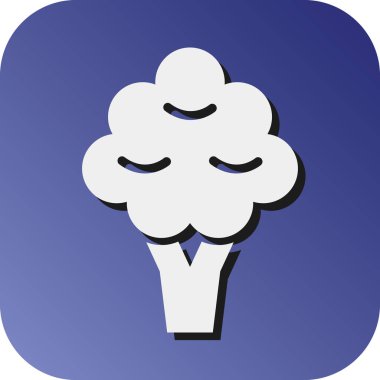 Kişisel ve Ticari Kullanım İçin Brokoli Vektörü Gradyan Arkaplan Simgesi