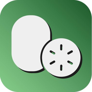 Kişisel ve Ticari Kullanım için Kiwi Vektörü Glyph Gradyan Arkaplan Simgesi