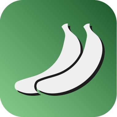 Kişisel ve Ticari Kullanım İçin Muz Vektörü Glyph Gradyan Arkaplan Simgesi