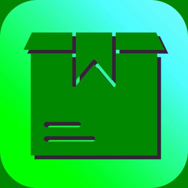 Kişisel ve Ticari Kullanım İçin Teslimat Kutusu Vektörü Glyph Gradyan Arkaplan Simgesi